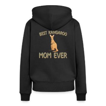 Meilleure mère kangourou de tous les temps - Sweat à capuche Premium bio Femme - noir - Dos - Julia (174cm)