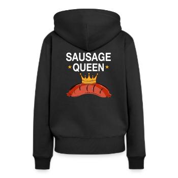 Sausage Queen - Women’s Premium Organic Hoodie - black - Back - Julia (174cm)