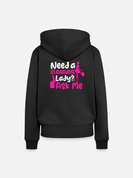 Putzfrau - Frauen Premium Bio Hoodie - Schwarz