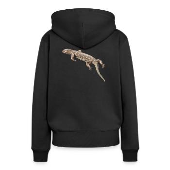 Varan - Reptile - Lézard du Nil - Reptiles en Afrique - Sweat à capuche Premium bio Femme - noir - Dos - Julia (174cm)