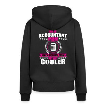 Toller Buchhalter Mama Outfit Muttertag - Frauen Premium Bio Hoodie - Schwarz - Hinten - Julia (174cm)
