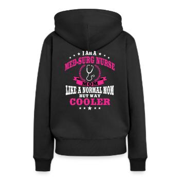 Medical-surgical nurse mom - Women’s Premium Organic Hoodie - black - Back - Julia (174cm)