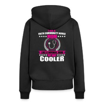 Gemeindekrankenschwester Mama - Frauen Premium Bio Hoodie - Schwarz - Hinten - Julia (174cm)