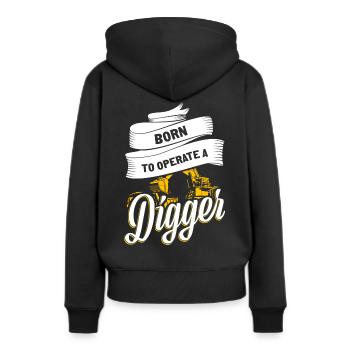 Pelles - Sweat à capuche Premium bio Femme - noir - Dos - Julia (174cm)
