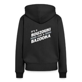 Bouzouki n’est pas un instrument de bazooka Hellas drôle - Sweat à capuche Premium bio Femme - noir - Dos - Julia (174cm)
