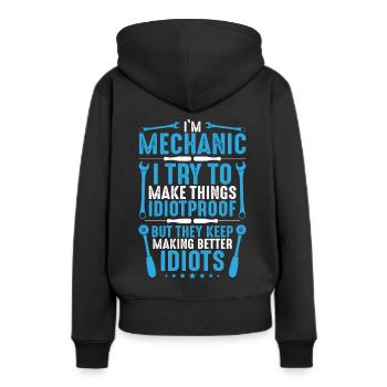 Mécanicien Mécanicien Mécanicien Tournevis - Sweat à capuche Premium bio Femme - noir - Dos - Julia (174cm)