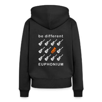Euphonium Eufonium Tuba en laiton Dicton - Sweat à capuche Premium bio Femme - noir - Dos - Julia (174cm)
