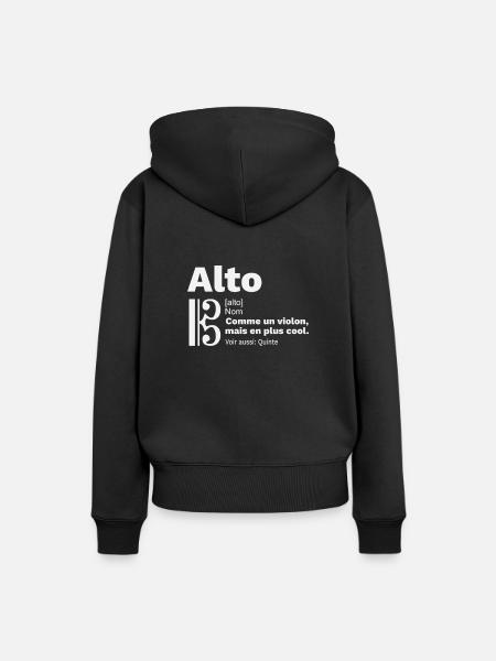 Alto Lexique Altiste Définition Bratsche - Frauen Premium Bio Hoodie - Schwarz