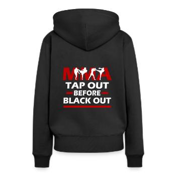 MMA Mixed Martial Arts - Frauen Premium Bio Hoodie - Schwarz - Hinten - Julia (174cm)