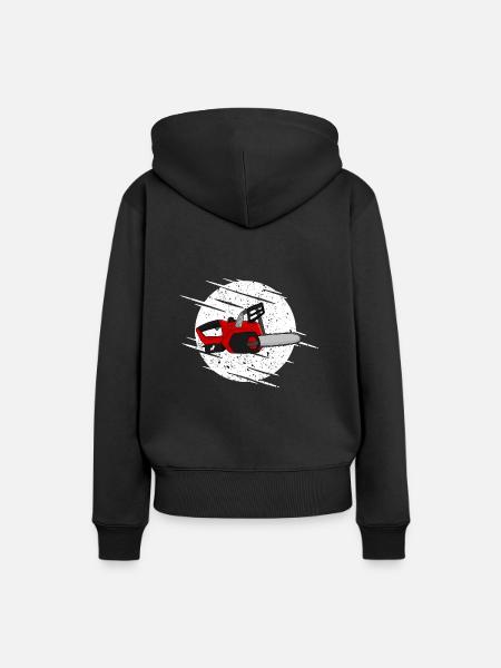 Kettensäge Motor Säge - Dame Premium hoodie, økologisk bomuld - sort