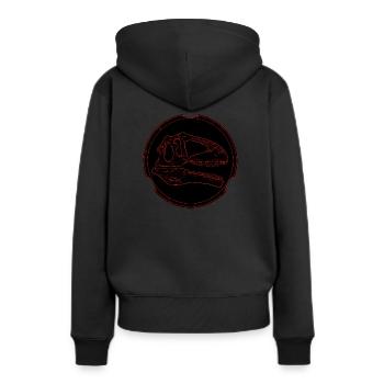 Giganotosaurus Fossil - Frauen Premium Bio Hoodie - Schwarz - Hinten - Julia (174cm)