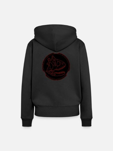 Carnotaurus Fossil Schädel - Frauen Premium Bio Hoodie - Schwarz