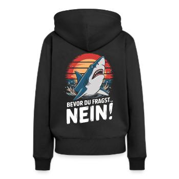 Requin Requin Requins Requin - Sweat à capuche Premium bio Femme - noir - Dos - Julia (174cm)