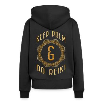 Praticiens de Reiki & Maître Reiki - Sweat à capuche Premium bio Femme - noir - Dos - Julia (174cm)