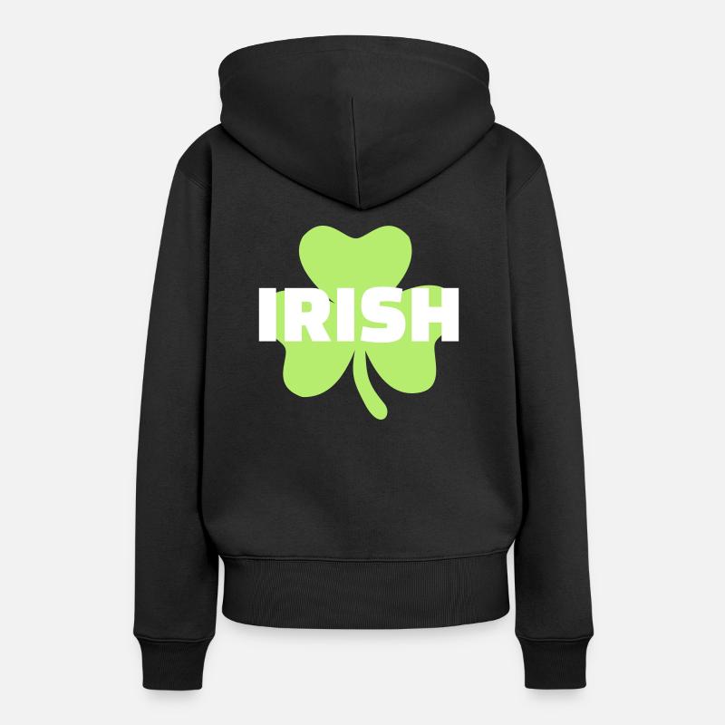 irlandais - Sweat à capuche Premium bio Femme - noir