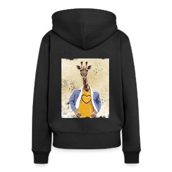 Giraffe Gfk gewaltfreie Kommunikation - Frauen Premium Bio Hoodie - Schwarz - Hinten - Julia (174cm)