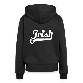 Irish - Women’s Premium Organic Hoodie - black - Back - Julia (174cm)