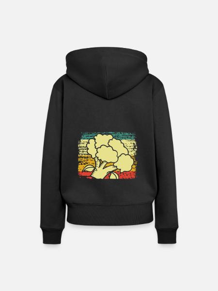 Brokkoli - Frauen Premium Bio Hoodie - Schwarz