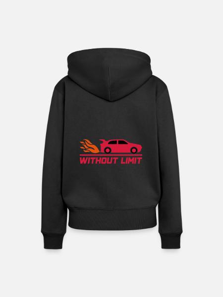 Without limit (Sportwagen) - Frauen Premium Bio Hoodie - Schwarz