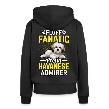 Fanatique de peluches Fier admirateur bichanais - Sweat à capuche Premium bio Femme - noir - Dos - Julia (174cm)