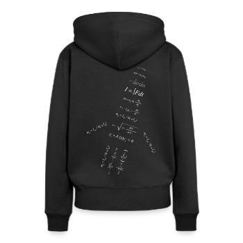 Math formule missile - Sweat à capuche Premium bio Femme - noir - Dos - Julia (174cm)
