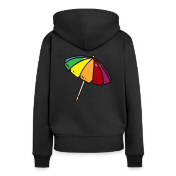 Parasol - Sweat à capuche Premium bio Femme - noir - Dos - Julia (174cm)