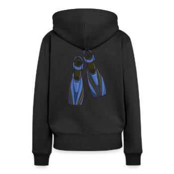 Diving Fins - Sweat à capuche Premium bio Femme - noir - Dos - Julia (174cm)
