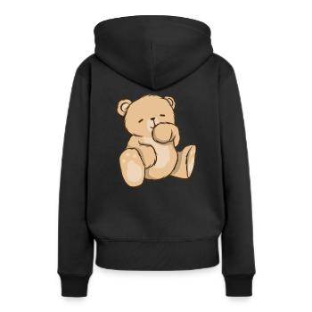 Teddybär Bär Niedliche Tiere - Frauen Premium Bio Hoodie - Schwarz - Hinten - Julia (174cm)