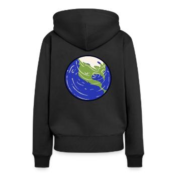 Sonnensystem Planeten Erde - Frauen Premium Bio Hoodie - Schwarz - Hinten - Julia (174cm)