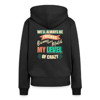 Ami Meilleurs Amis - Sweat à capuche Premium bio Femme - noir - Dos - Julia (174cm)