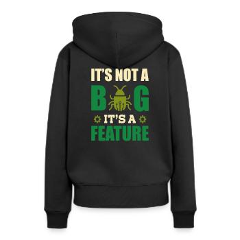 Programmeur informaticien - Sweat à capuche Premium bio Femme - noir - Dos - Julia (174cm)