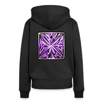 Diamant Edelstein - Frauen Premium Bio Hoodie - Schwarz - Hinten - Julia (174cm)