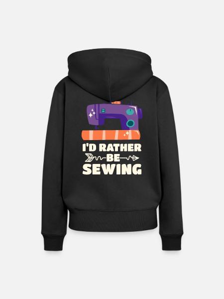 Nähen Schneidern - Frauen Premium Bio Hoodie - Schwarz