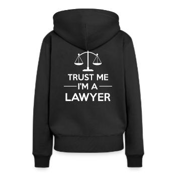 Anwalt - Frauen Premium Bio Hoodie - Schwarz - Hinten - Julia (174cm)