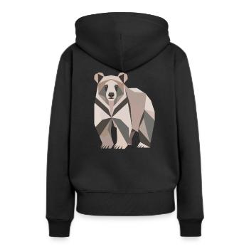 Polygone d’ours - Sweat à capuche Premium bio Femme - noir - Dos - Julia (174cm)