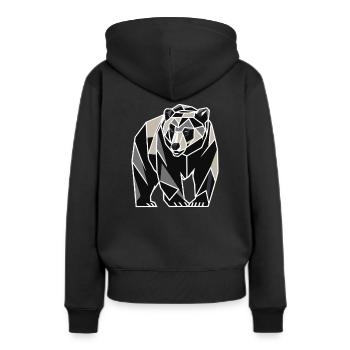 Polygone d’ours - Sweat à capuche Premium bio Femme - noir - Dos - Julia (174cm)