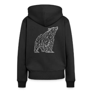 Polygone d’ours - Sweat à capuche Premium bio Femme - noir - Dos - Julia (174cm)