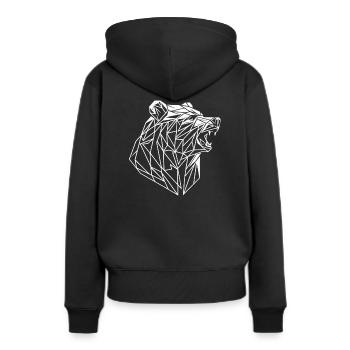 Polygone d’ours - Sweat à capuche Premium bio Femme - noir - Dos - Julia (174cm)