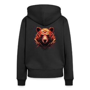 Polygone d’ours - Sweat à capuche Premium bio Femme - noir - Dos - Julia (174cm)