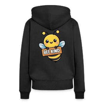 Bee Kind Biene Bienchen - Frauen Premium Bio Hoodie - Schwarz - Hinten - Julia (174cm)