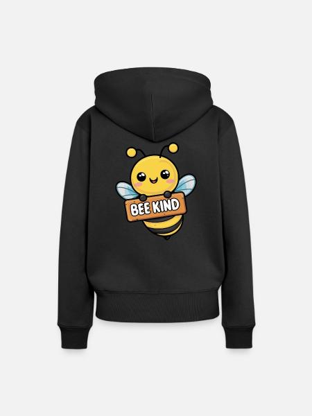 Bee Kind Biene Bienchen - Frauen Premium Bio Hoodie - Schwarz