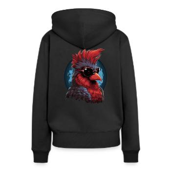 Cardinal Vogel Cardinal Rouge - Sweat à capuche Premium bio Femme - noir - Dos - Julia (174cm)