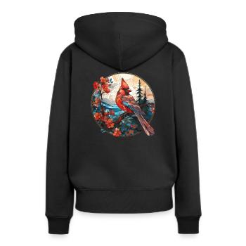 Red Cardinal Vogel - Women’s Premium Organic Hoodie - black - Back - Julia (174cm)