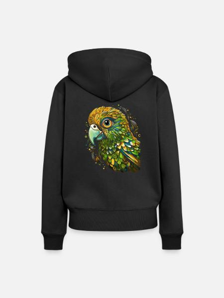 Wellensittich Sittich - Frauen Premium Bio Hoodie - Schwarz