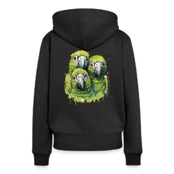Perruche perruche - Sweat à capuche Premium bio Femme - noir - Dos - Julia (174cm)