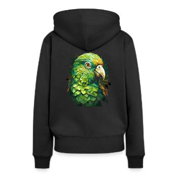 Perruche perruche - Sweat à capuche Premium bio Femme - noir - Dos - Julia (174cm)