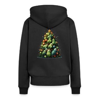 Perruche Perruche Noël - Sweat à capuche Premium bio Femme - noir - Dos - Julia (174cm)