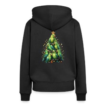 Perruche perruche - Sweat à capuche Premium bio Femme - noir - Dos - Julia (174cm)