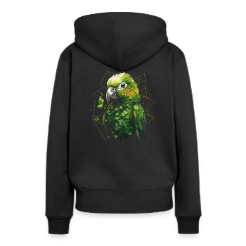 Perruche perruche - Sweat à capuche Premium bio Femme - noir - Dos - Julia (174cm)