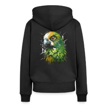 Perruche perruche - Sweat à capuche Premium bio Femme - noir - Dos - Julia (174cm)
